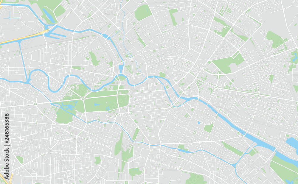 Berlin, Germany, printable map