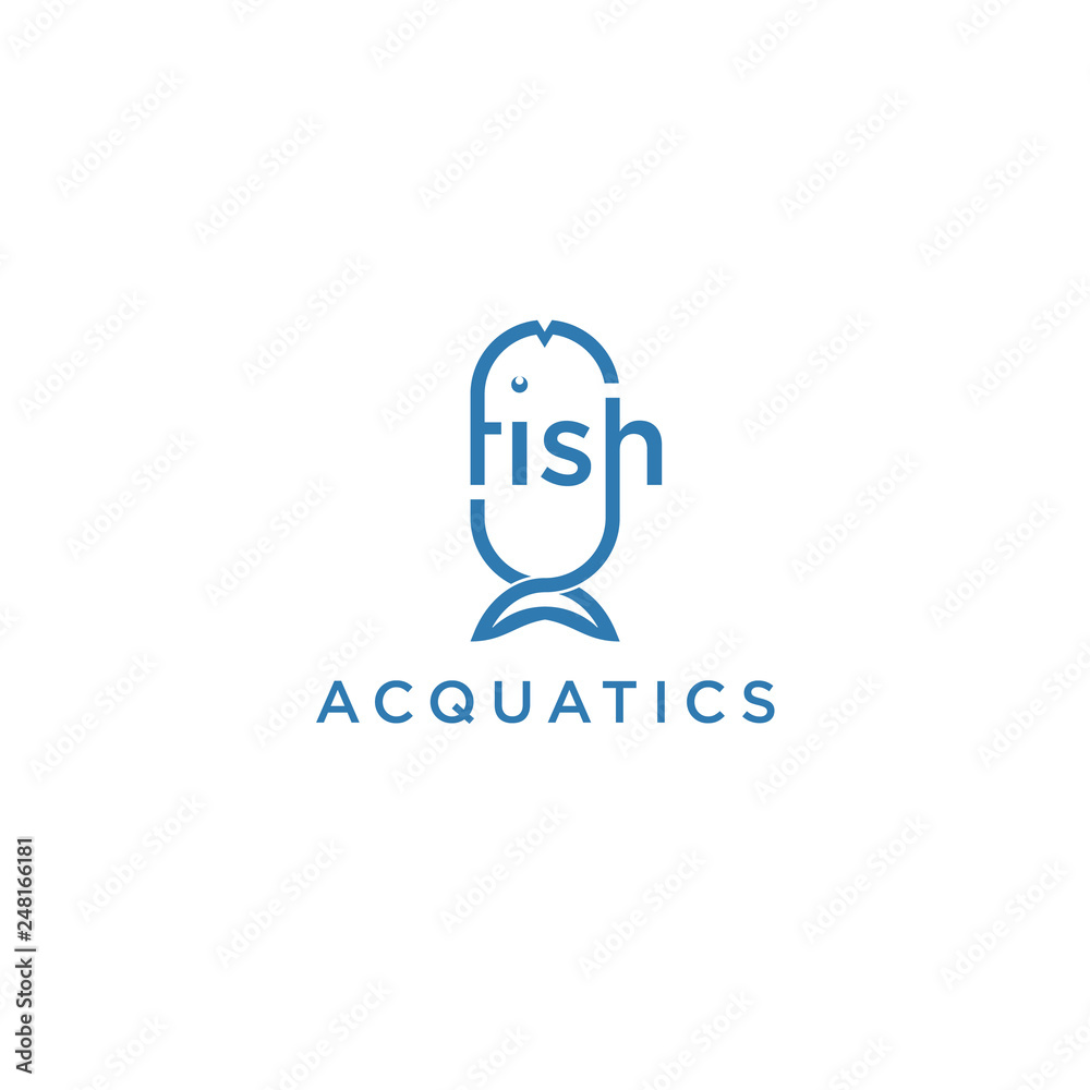 abstract fish logo
