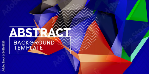 Triangular low poly background design