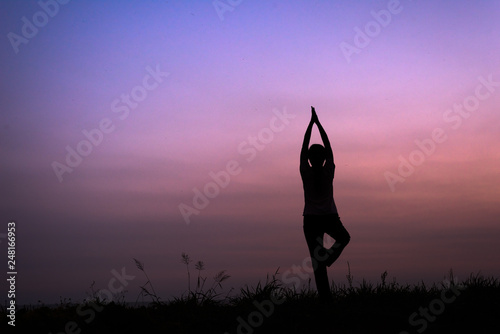 woman with yoga pose