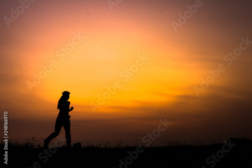 young woman jogging