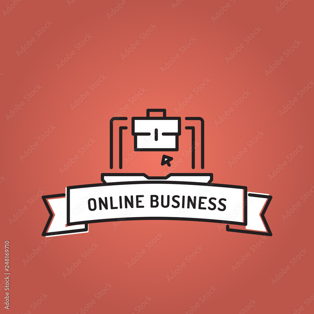 ONLINE BUSINESS LINE ICON SET ONLINE BUSINESS LINE ICON SET