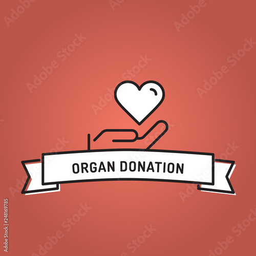 ORGAN DONATION LINE ICON SET