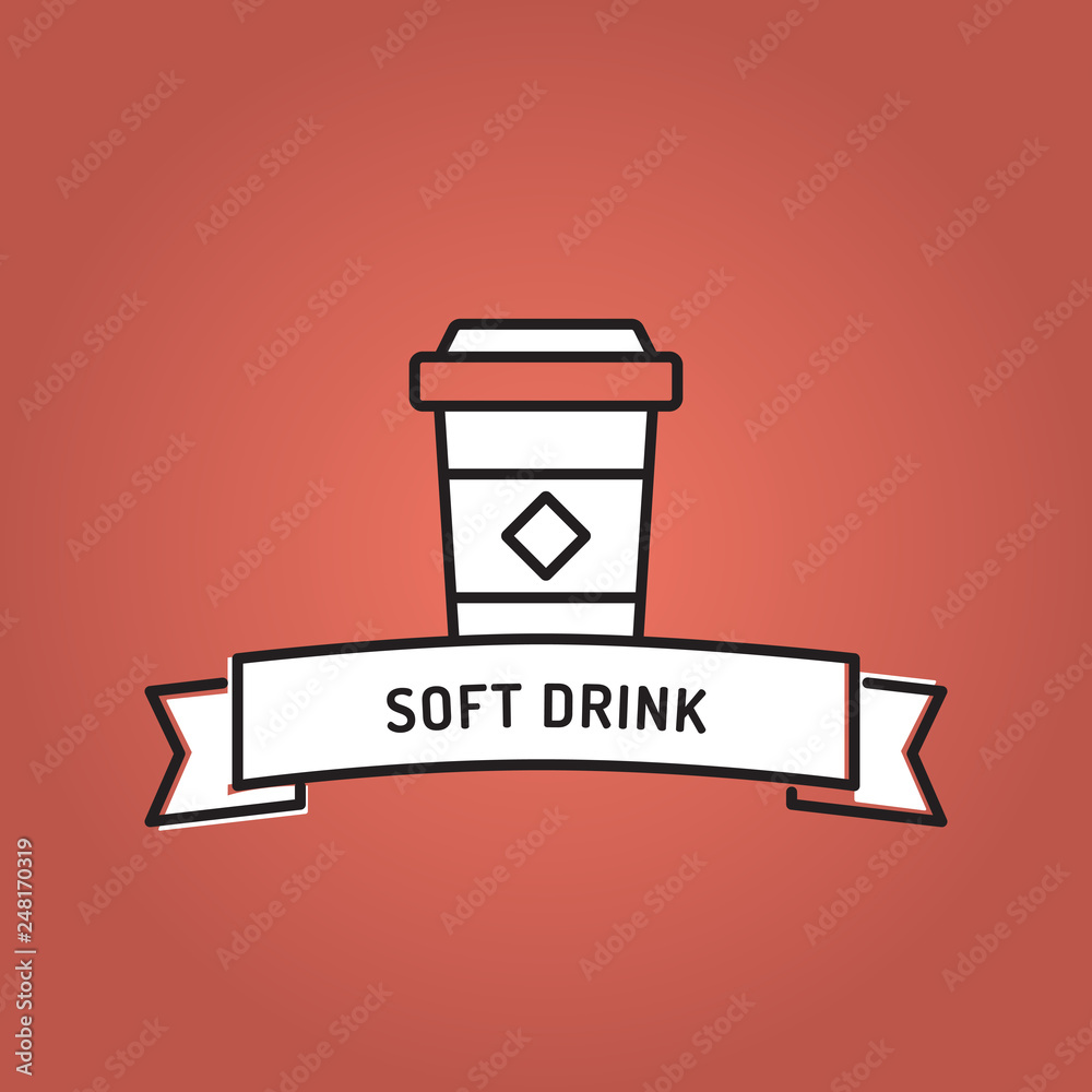 SOFT DRINK LINE ICON SET
