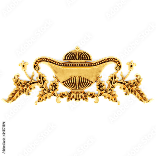 Gilded stucco, collection gold cartouche 