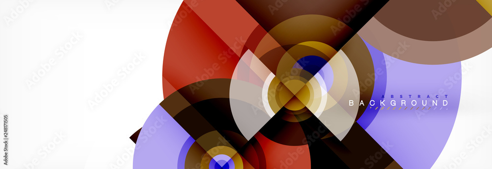 Round circles and triangles abstract background Round circles and triangles abstract background