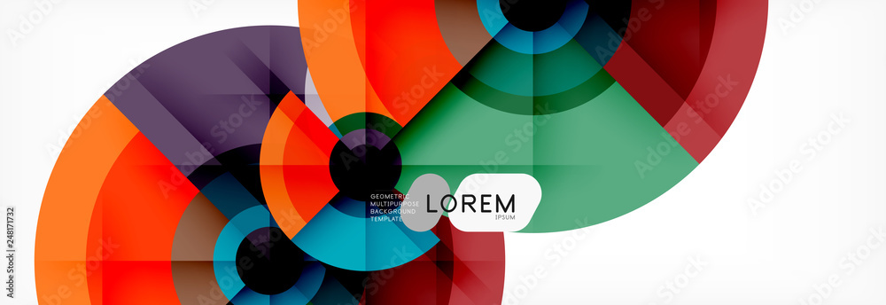 Round circles and triangles abstract background Round circles and triangles abstract background