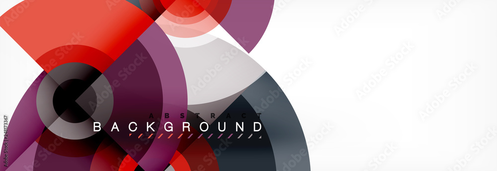 Flying circles geometric abstract background Flying circles geometric abstract background