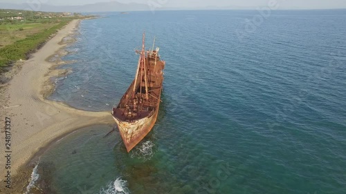 Aerial, Dimitrios Shipwreck photo