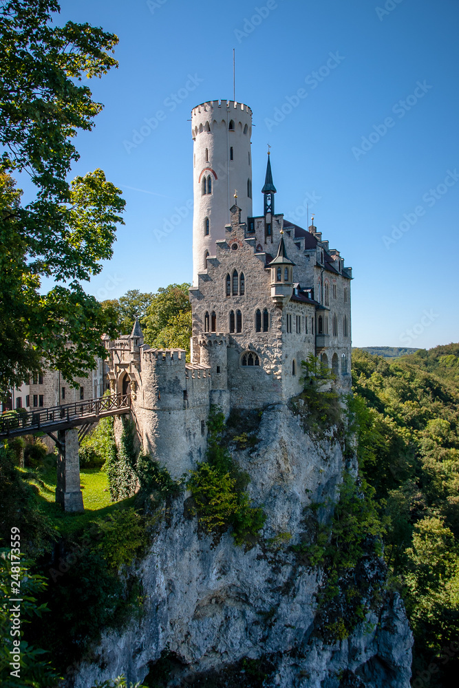 Lichtenstein Castle , a historical built overlooking the Echaz valley