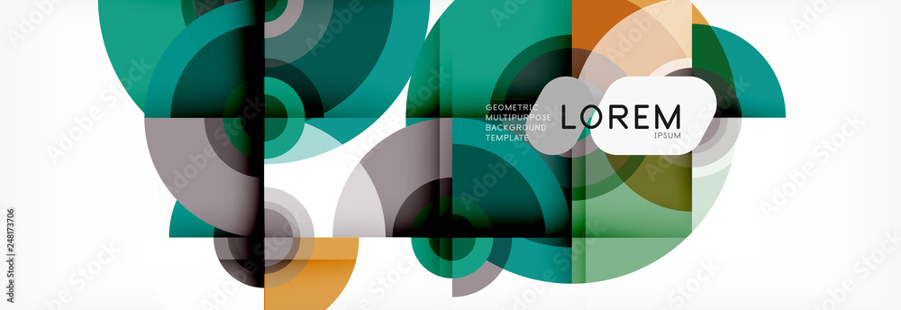 Vector circle composition, geometric minimal design illustration Vector circle composition, geometric minimal design illustration