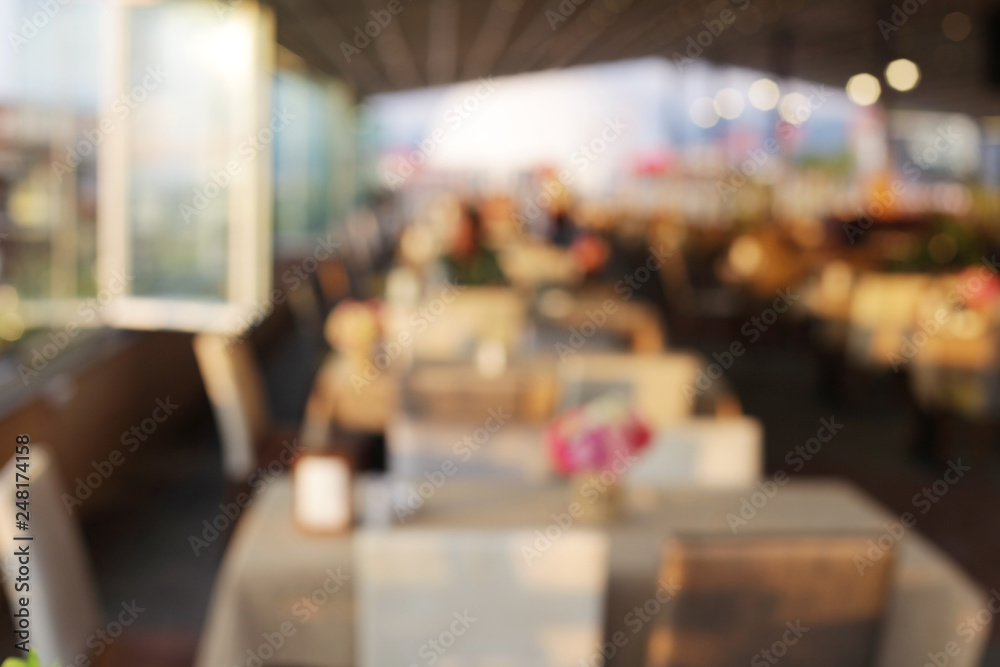 Abstract restaurant evening interior. Blinking background. Soft focus. Abstract restaurant evening interior. Blinking background. Soft focus.