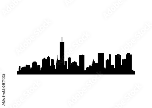 City landscape silhouette