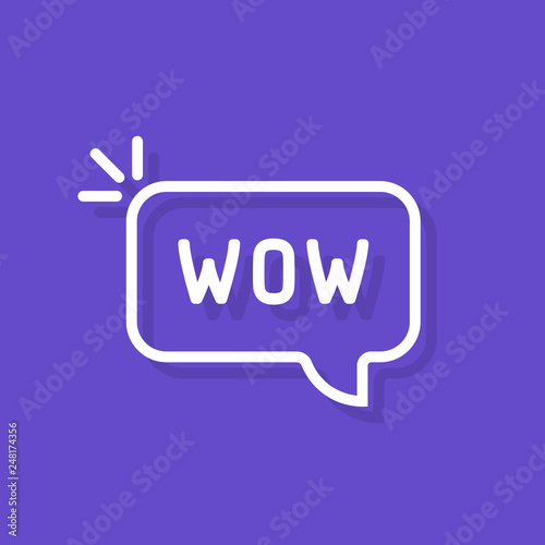 wow word in speech bubble