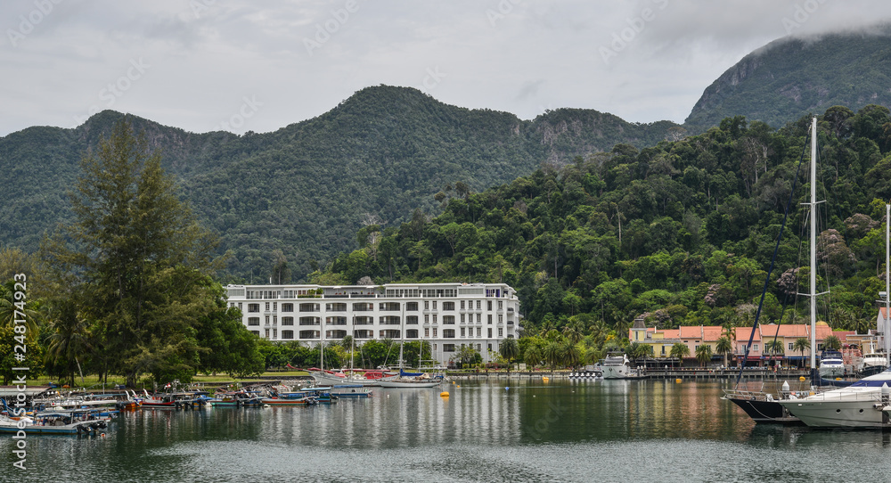 Yatchs in the port of Langkawi Island