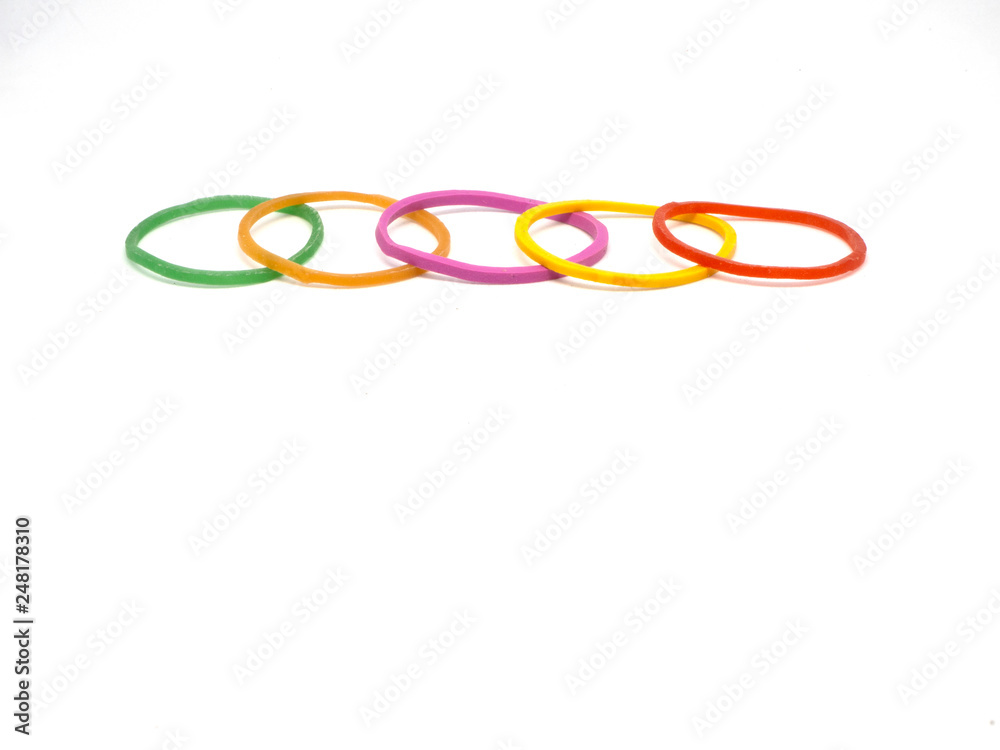 Naklejka premium Rubber band isolated on white background