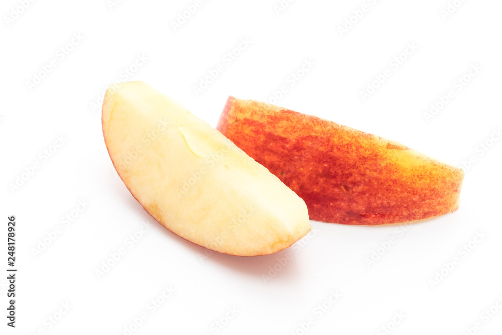 fresh red apples sliced fresh red apples sliced