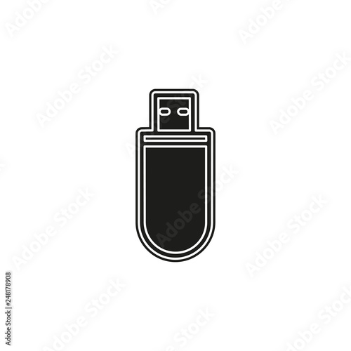 pendrive sign illustration, usb icon - technology connection symbol