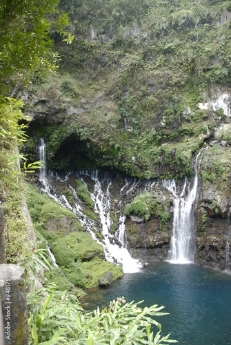 waterfall reunion island nature