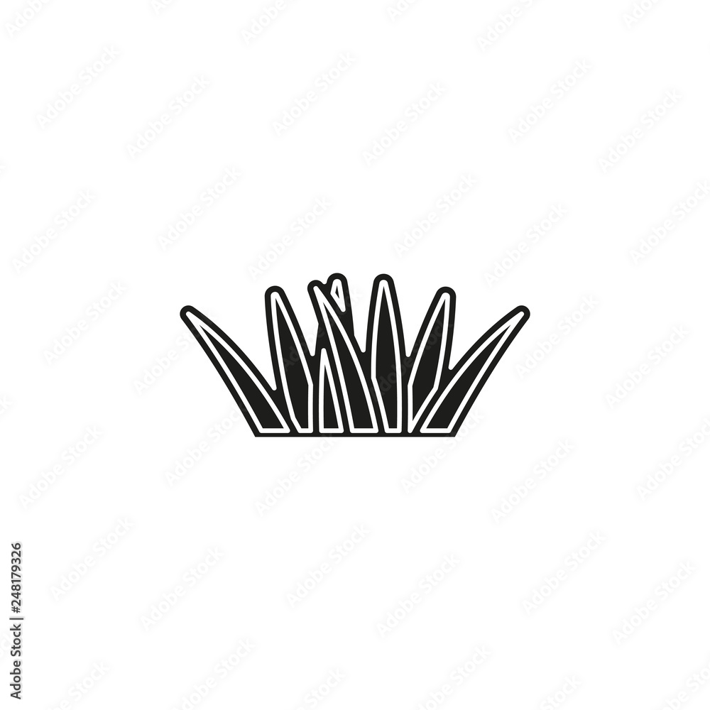 Obraz premium vector green grass illustration isolated, nature