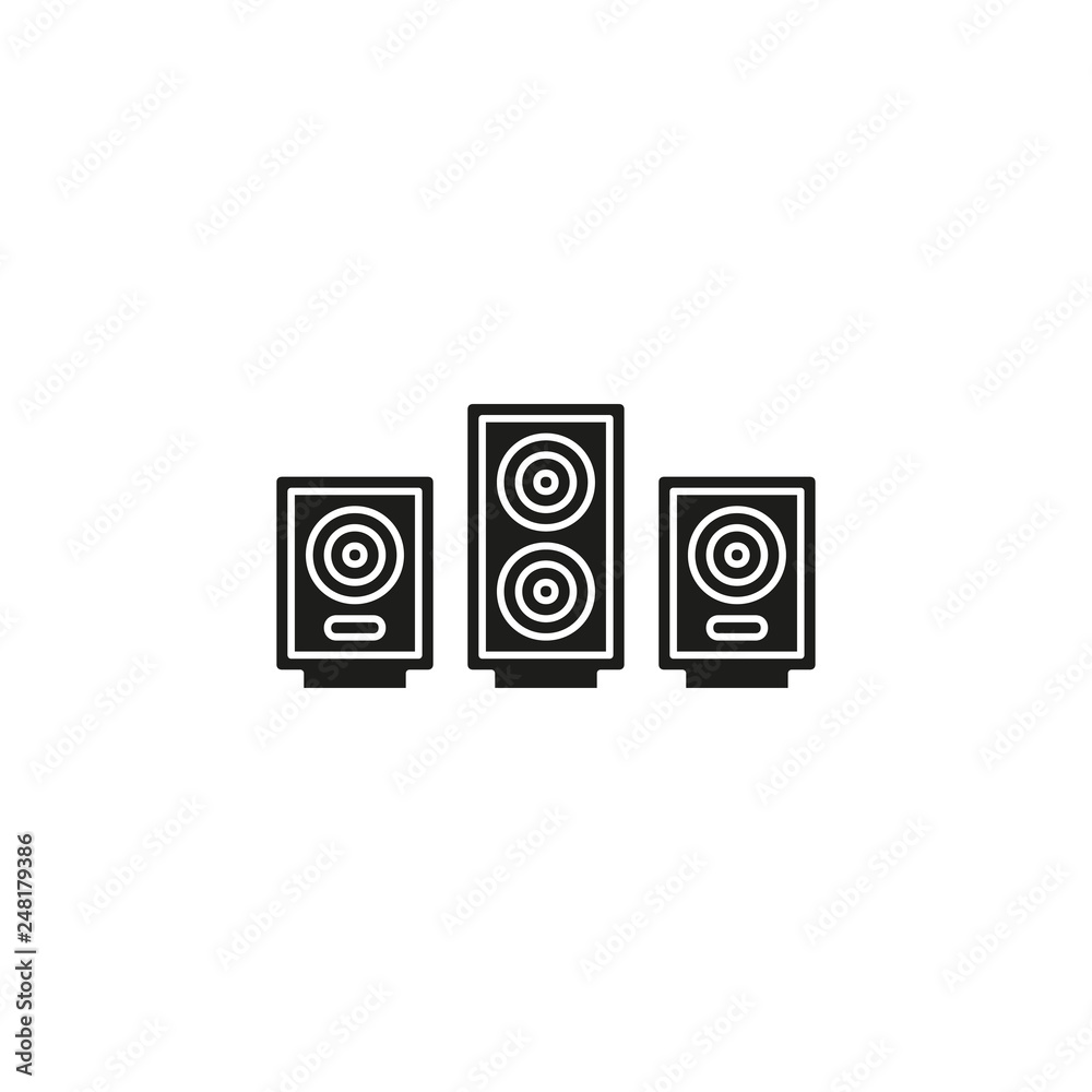 vector sound system speakers - music icon vector sound system speakers - music icon