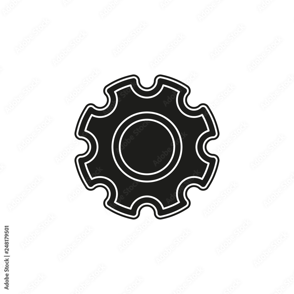 Gears settings icon - Cogwheel gear mechanism vector settings vector icon
