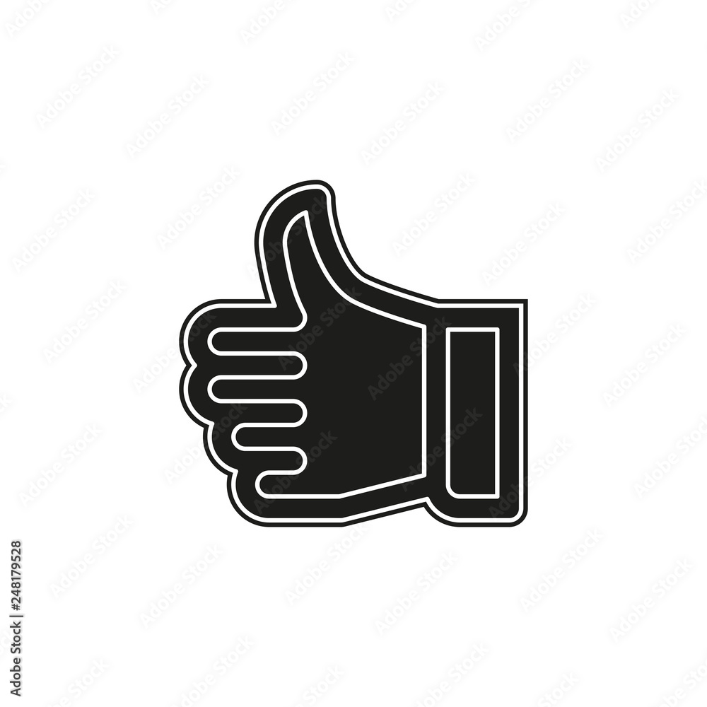 approved sign - hand thumb up icon - vector like, social media symbol approved sign - hand thumb up icon - vector like, social media symbol