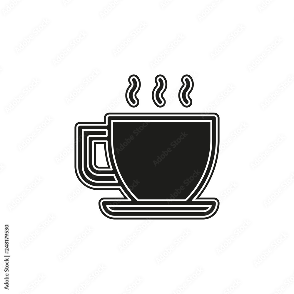 coffee cup or mug icon, coffee - hot drink espresso