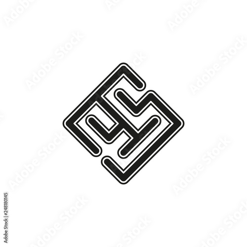 vector maze abstract - puzzle labyrint symbol