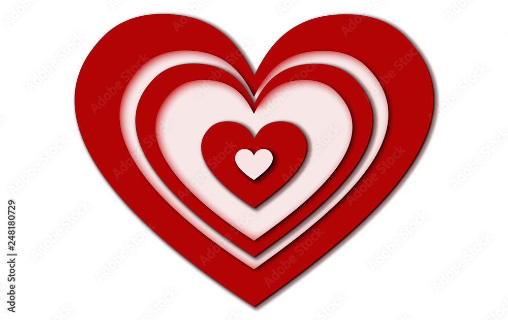 Vector illustration of decorative Valentines Day heart. Abstract, red background. Symbol of love and romance Vector illustration of decorative Valentines Day heart. Abstract, red background. Symbol of love and romance