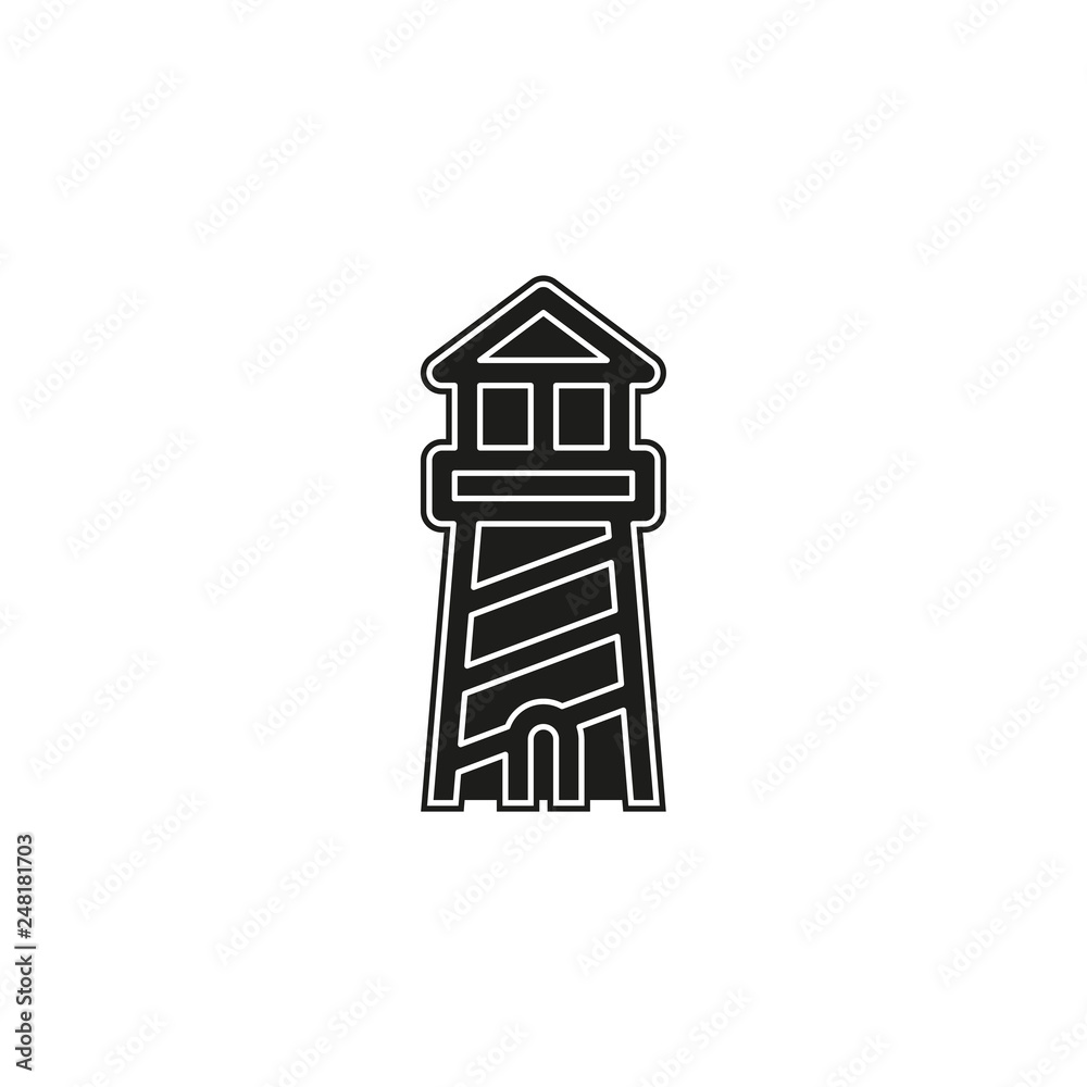 navigation sea tower icon - vector lighthouse navigation sea tower icon - vector lighthouse