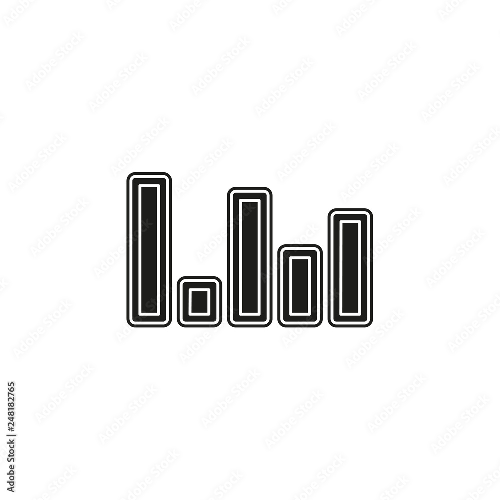 chart growing bar icon financial growth chart growing bar icon financial growth