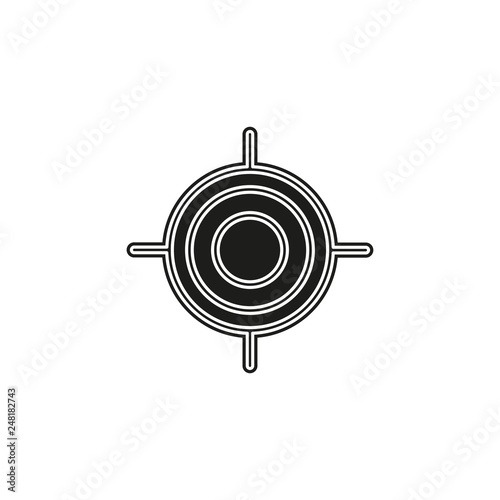 crosshairs icon - vector target aim, sniper symbol