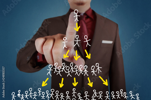 Pyramid Scheme in Business Concept photo