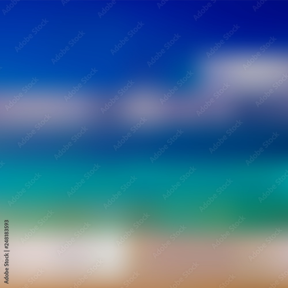 Abstract summer background with the sky, sea and the sand colors.