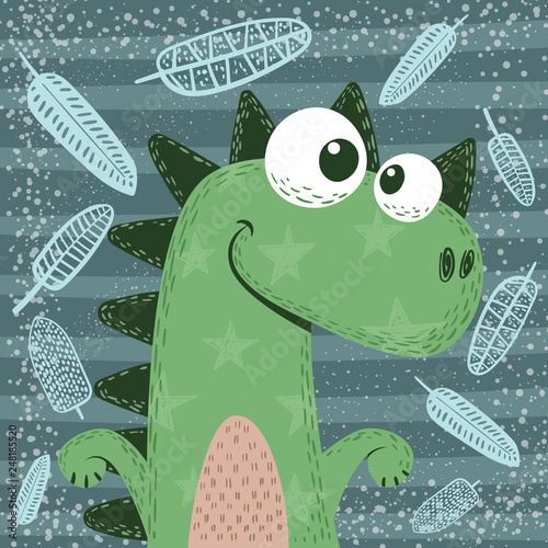 Cute, funny, crazy dinosaur characters.