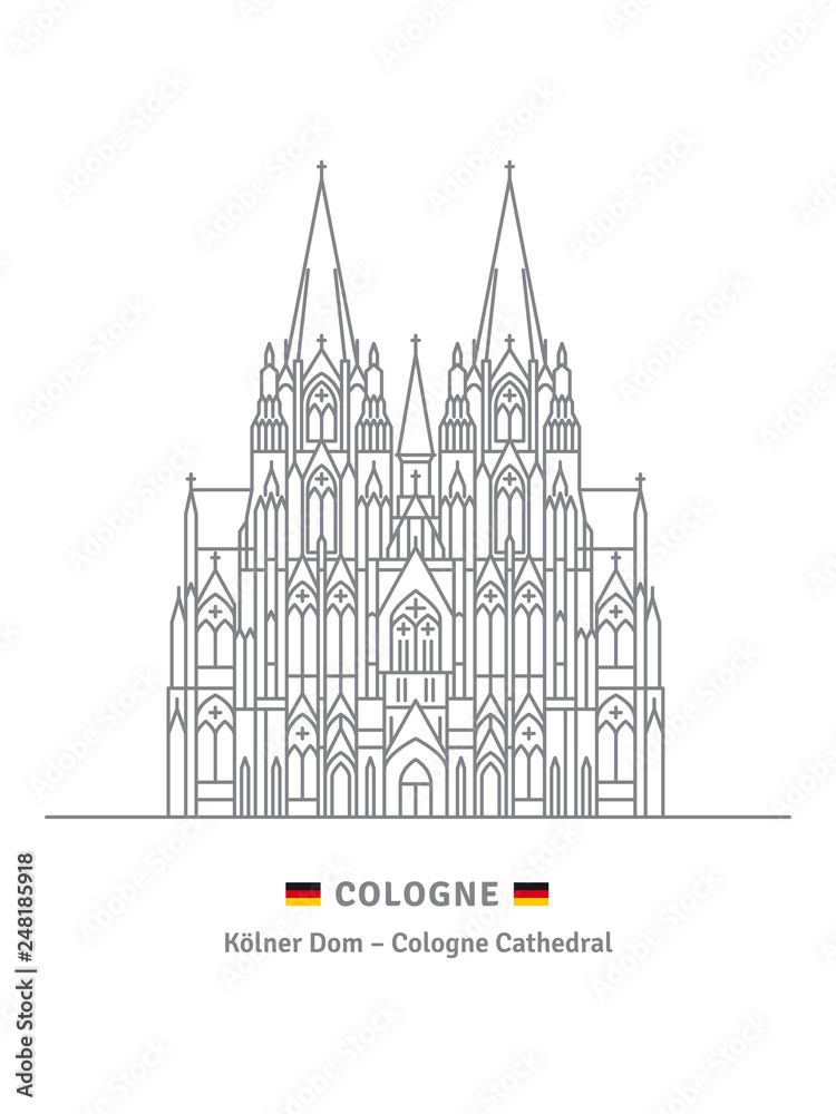 Cologne Cathedral Vector illustration