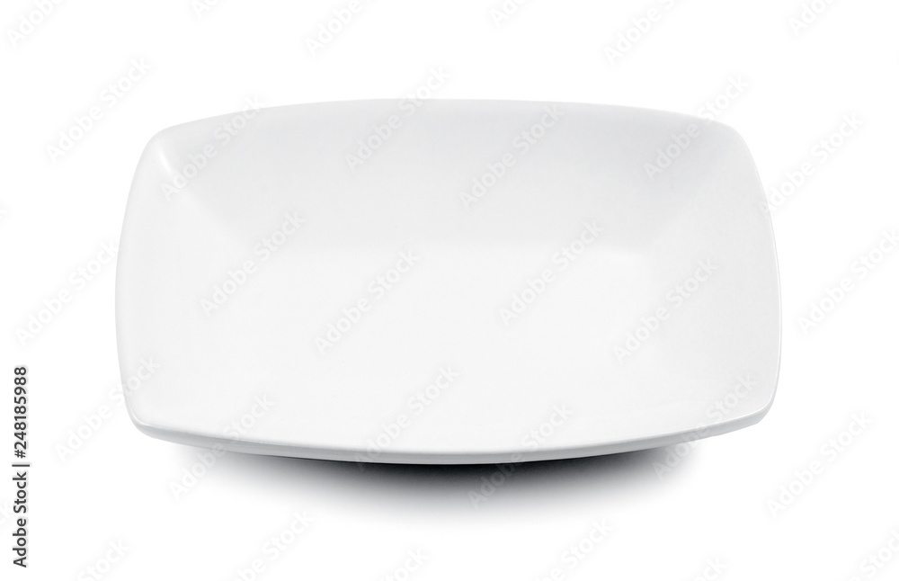 white plate isolated on white background. white plate isolated on white background.