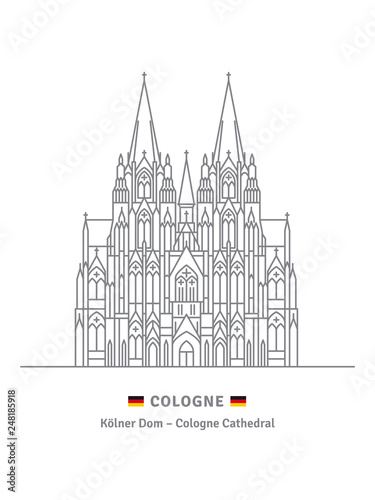 Cologne Cathedral Vector illustration