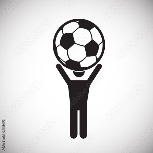 Soccer player icon on white background for graphic and web design, Modern simple vector sign. Internet concept. Trendy symbol for website design web button or mobile app