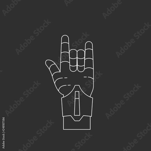 Rock and roll vector icon.