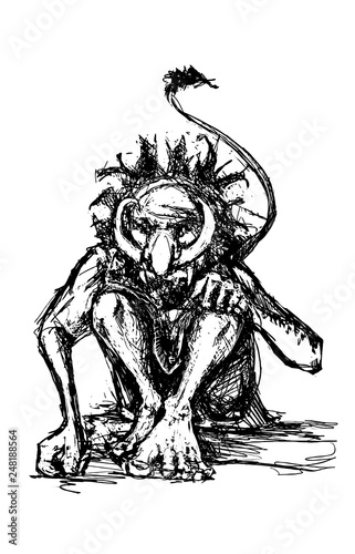 Sketchy mythical Troll
