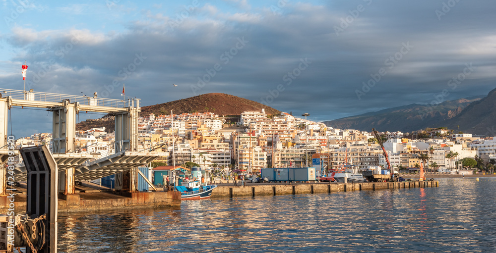 view of ftenerife harbour and city