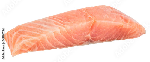 Fillet of trout isolated on white background