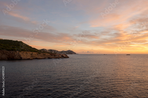 Obraz na płótnie Sunrise in the Cap Martinet on the island of Ibiza w salonie