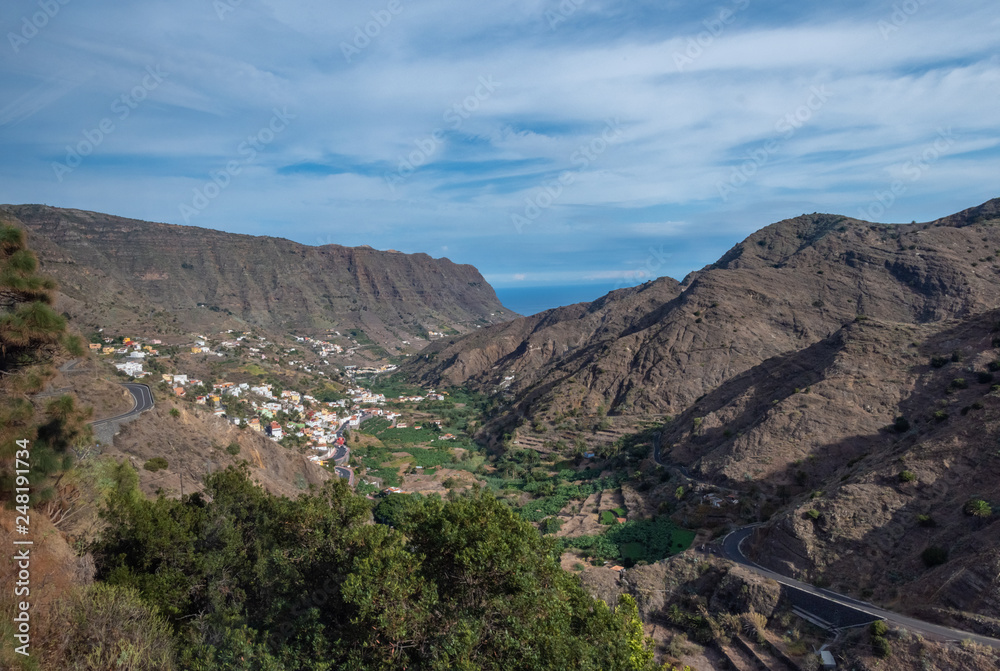 mountain view in la gomera canarias mountain view in la gomera canarias