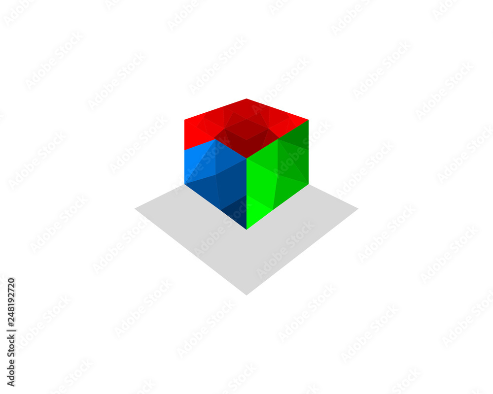 Obraz premium Cube logo design template