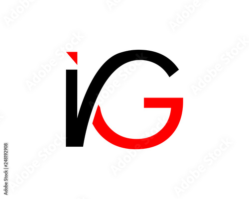 Initial Letter IG Logo Design Vector Template