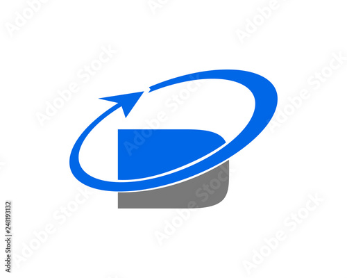Letter D With Arrow Logo Template