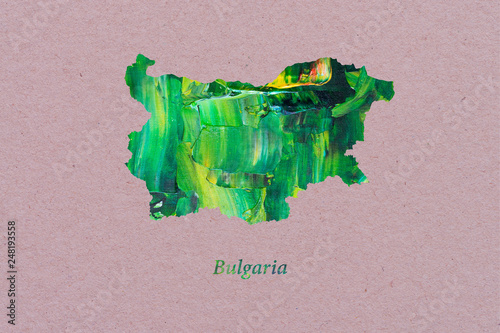 Fotografie Artistic Map of Bulgaria
